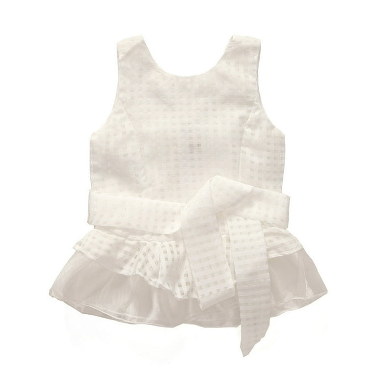 Girls White Dress Set