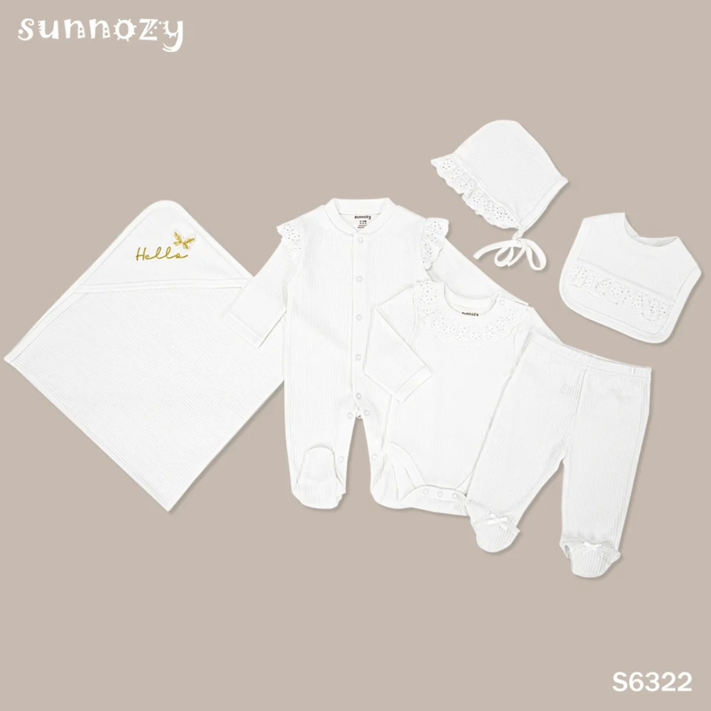 Sunnozy 5pcs Set Sleepwear