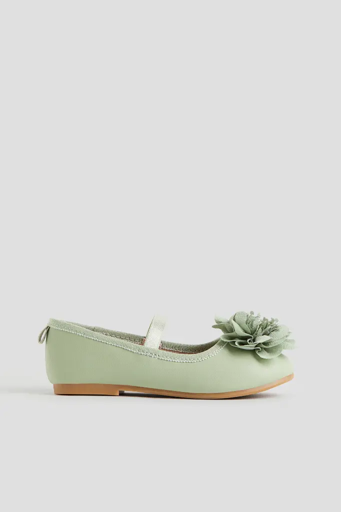 H&M Green Ballerina Shoe 