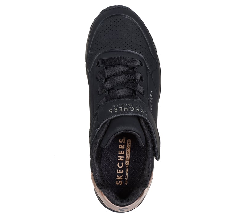 Skechers Kid's Girl's   Uno Gen 1 Sneakers (Black & Gold)