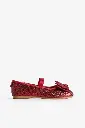 H&M Girls Red Glitter Ballet Shoe 