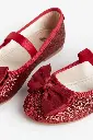 H&M Girls Red Glitter Ballet Shoe 