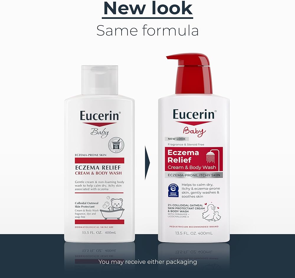 Eucerin Eczema Relief Cream & Body Wash 13.5 Oz (400ml)