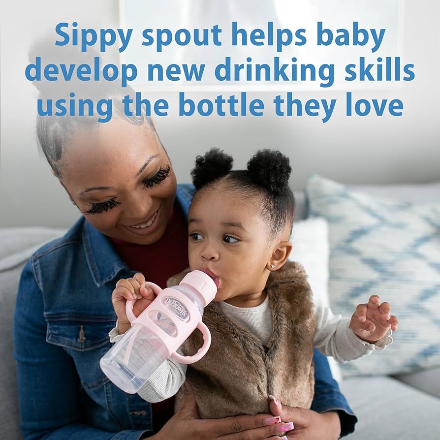 Dr Brown Narrow Sippy Bottle With Silicone Handles 