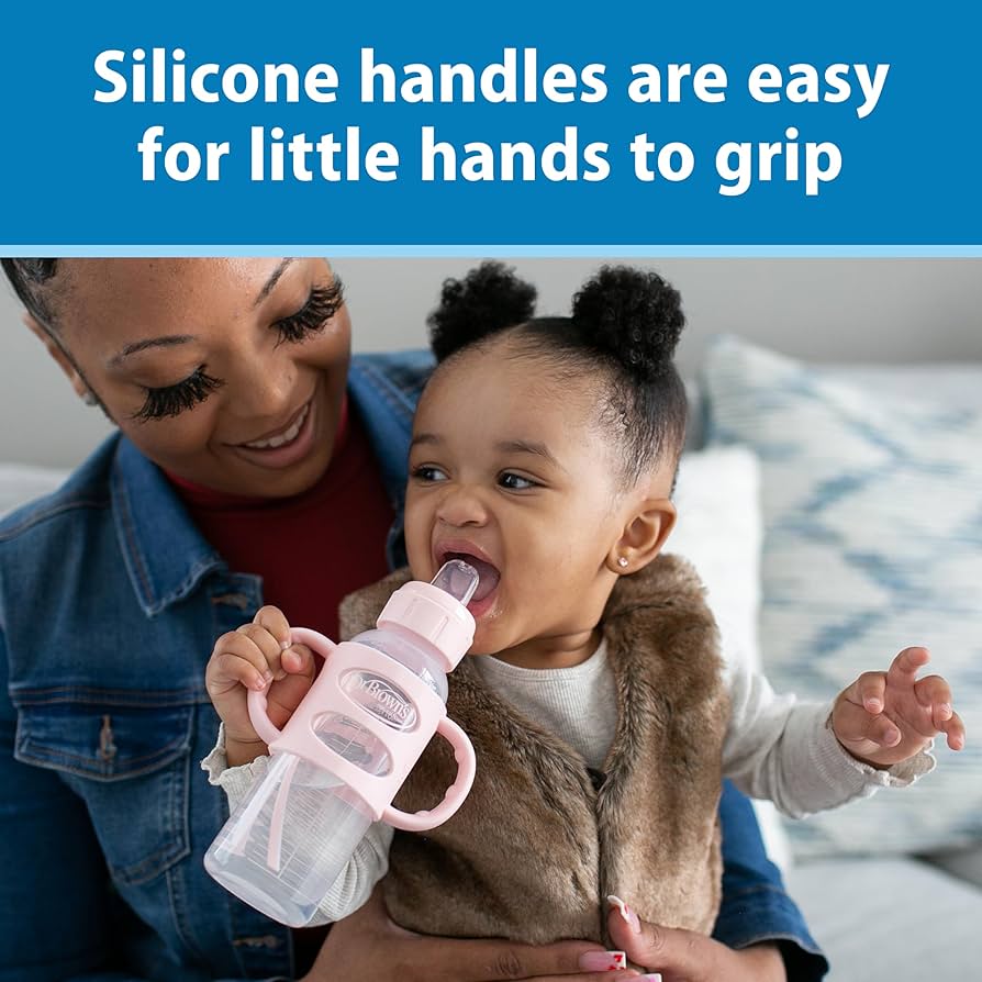 Dr Brown Narrow Sippy Bottle With Silicone Handles 