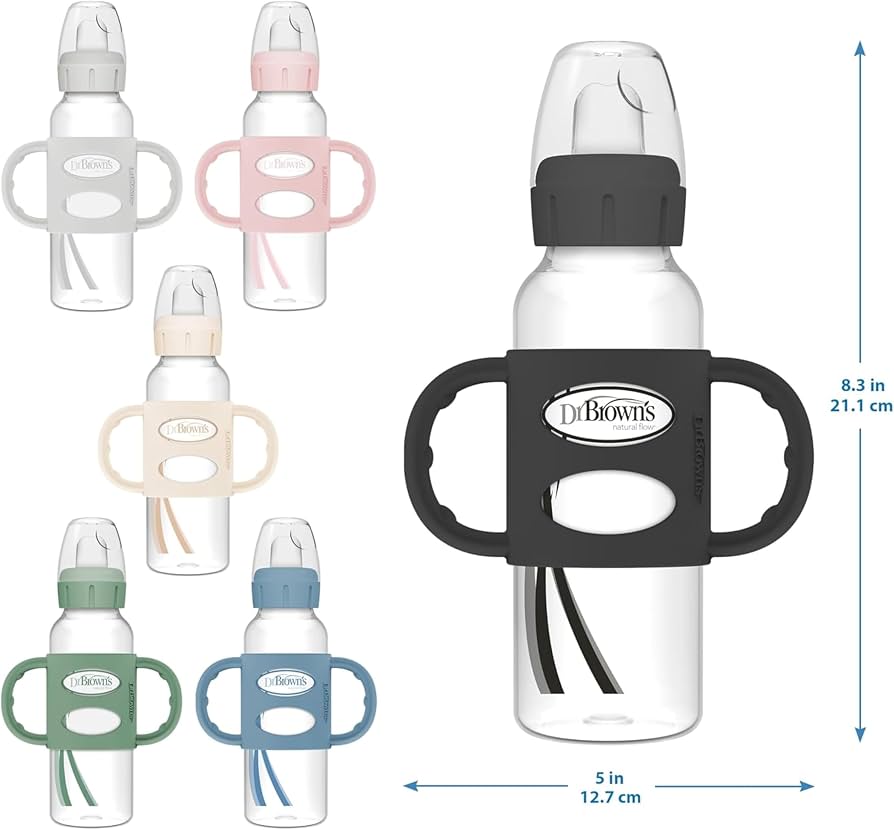 Dr Brown Narrow Sippy Bottle With Silicone Handles 