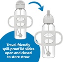 Dr Brown Narrow Straw Bottle With Silicon Handle 