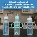 Dr Brown Narrow Straw Bottle With Silicon Handle 