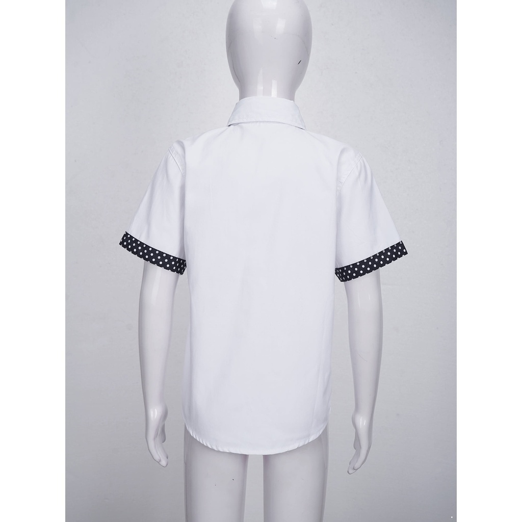 TiaoBug Boys Short Sleeve Button Down Shirt