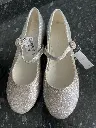 Next Silver Sparkle Ballet Shoe
