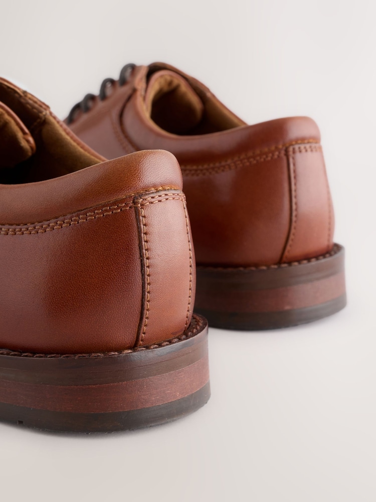 Next Brown Premium Leather Shoe 