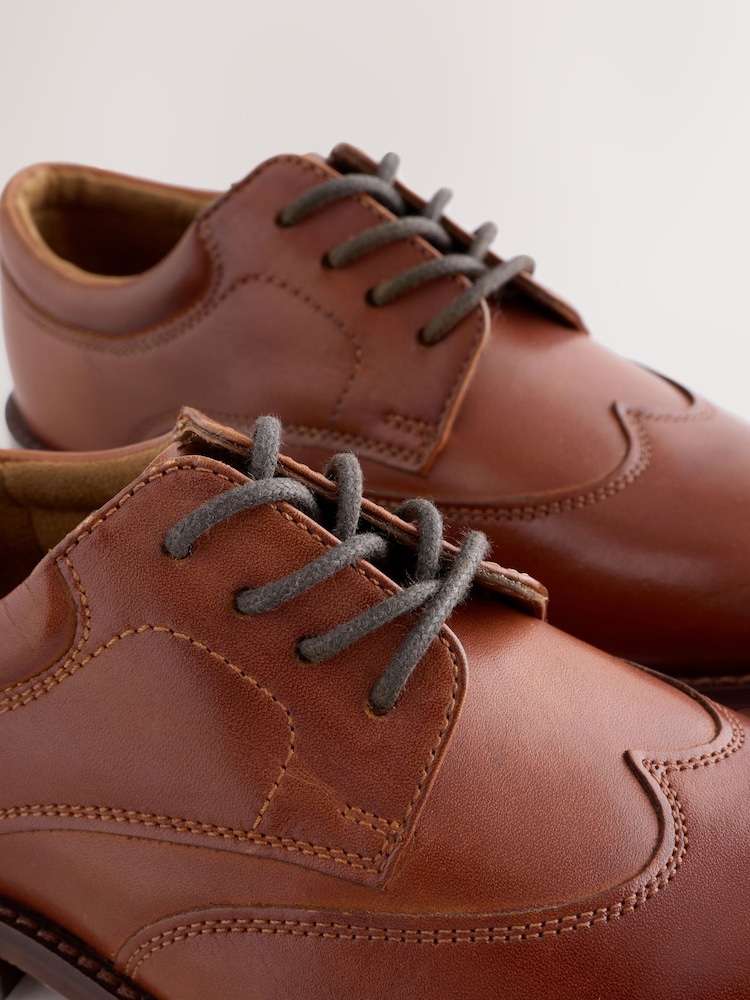 Next Brown Premium Leather Shoe 