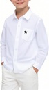 Zhen Zhai Xiong Boys White Long Sleeve Shirt 