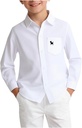 Zhen Zhai Xiong Boys White Long Sleeve Shirt 