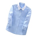 Zhen Zhai Xion Boys Long Sleeve Shirt Blue 