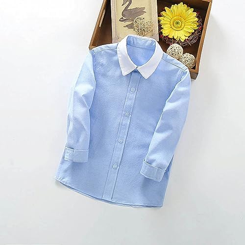Zhen Zhai Xion Boys Long Sleeve Shirt Blue 