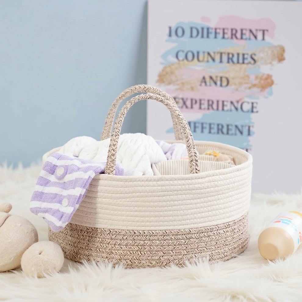 Multifunctional Cotton Diaper Caddy 