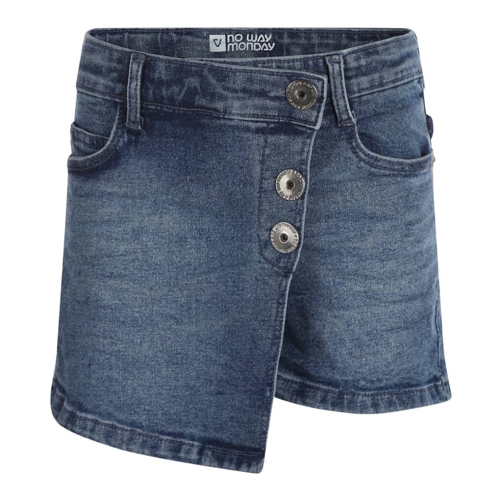 No Way Monday Blue Jeans Denim Skort