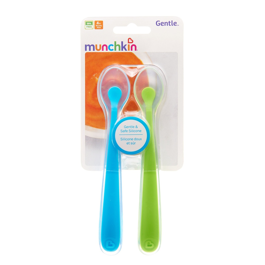 Munchkin Gentle & Safe Silicone Spoon 2pcs Set