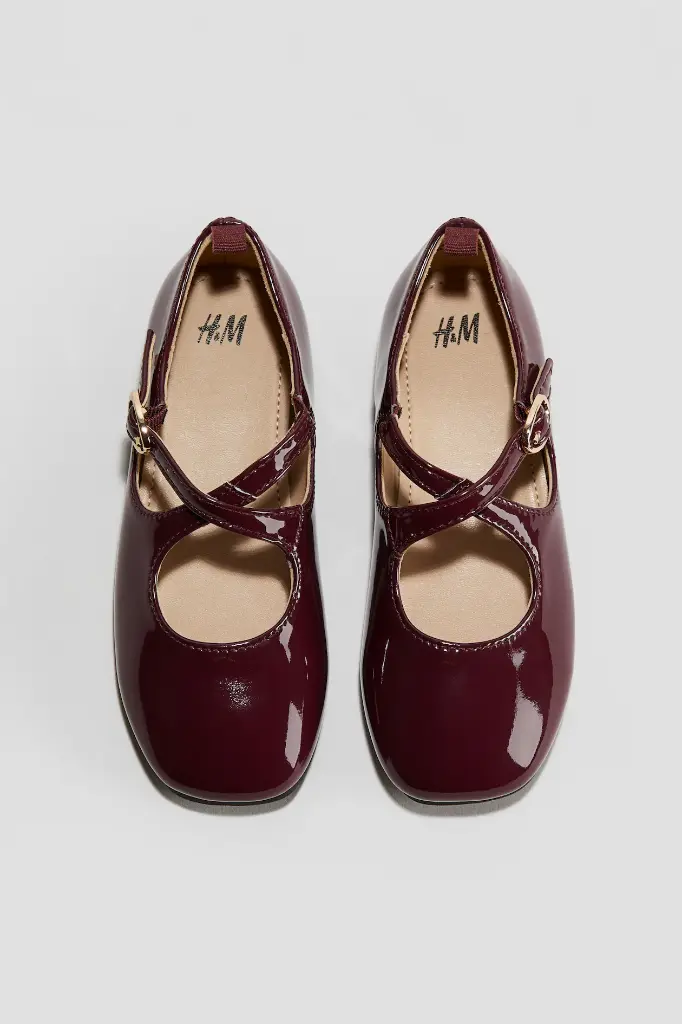 H&M Wine Ballerina Shoe 