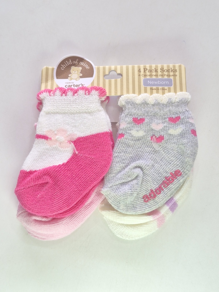 Child Of Mine 4 Packs Socks (Newborn)