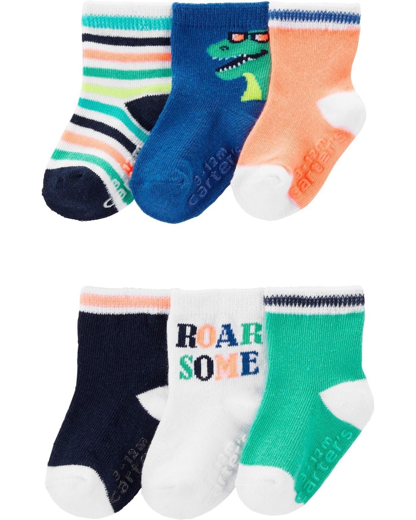 Carter's 6 Pairs Of Socks Boys (0-3m)