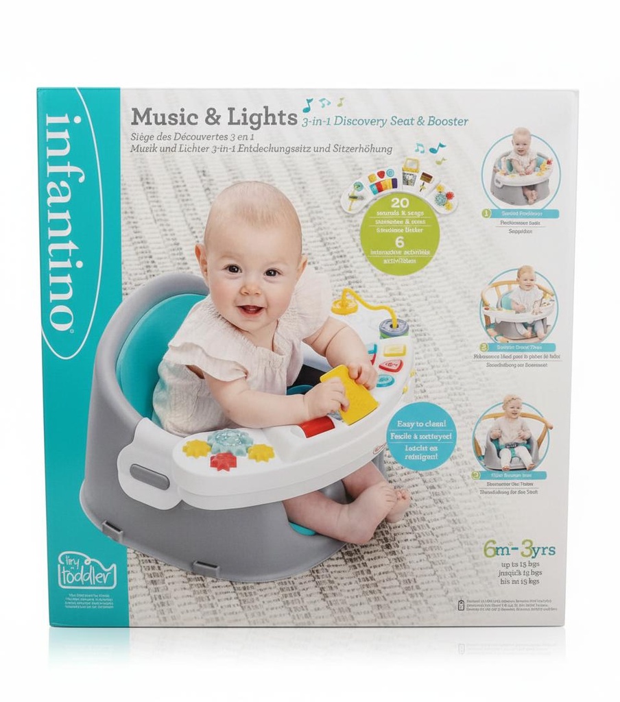 Infantino Music Lights 3 in 1 Discovery Seat & Booster 