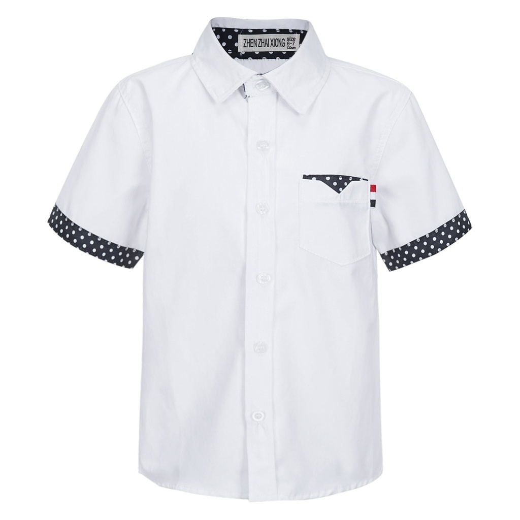 TiaoBug Boys Short Sleeve Button Down Shirt