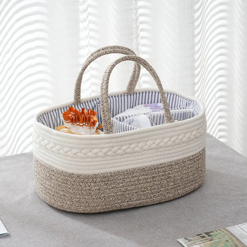 Multifunctional Cotton Diaper Caddy 