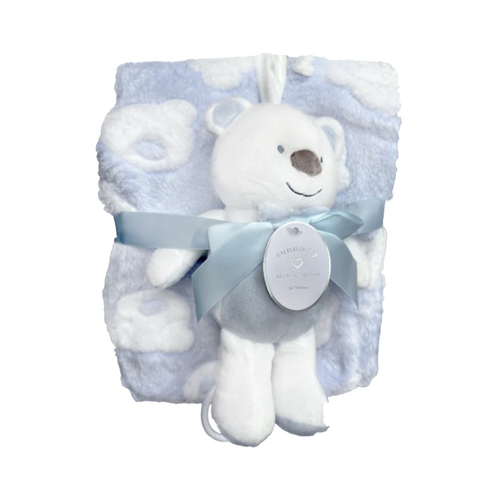 Sunnozy Baby Blankets With Security Toy