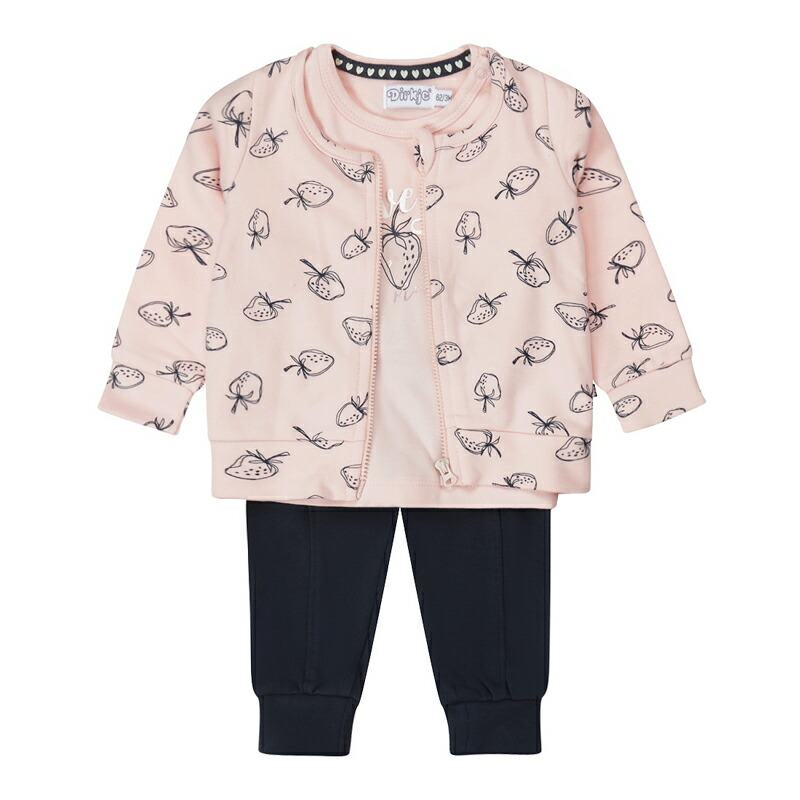 Dirkje 3pcs Set Girls Outfits Light Pink 