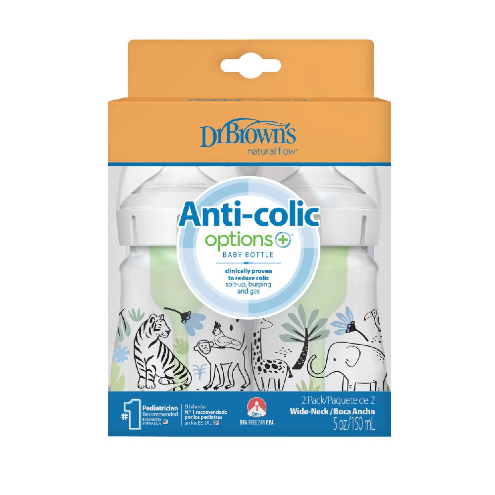 Dr Brown  Options Anti-Colic  2 Pcs Bottle 5oz/150ml