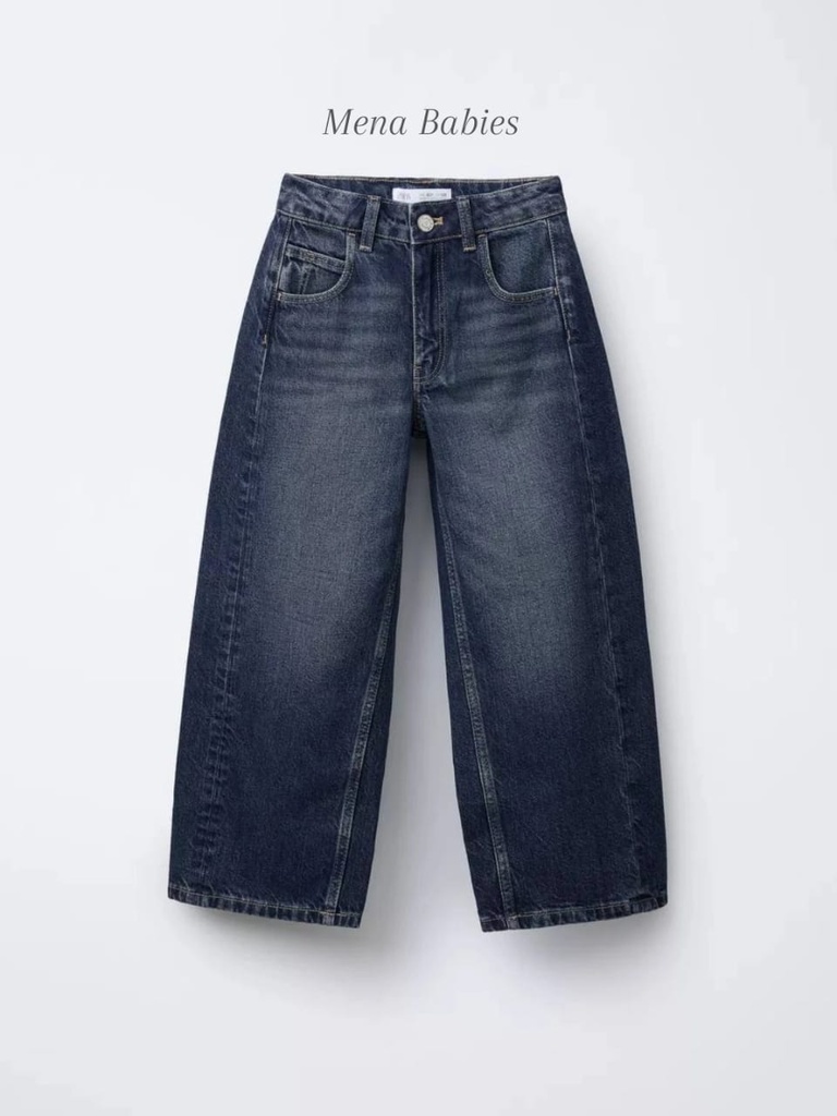 Zara Denim Jeans For Girls-Baggy