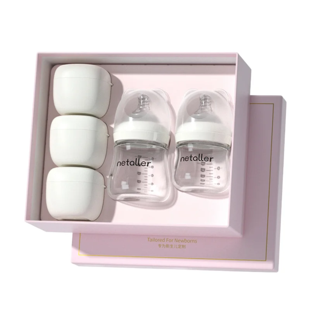 Natiner Baby Pink Glass  Bottle set