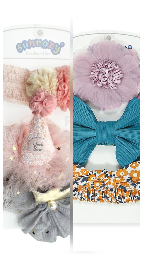 Sunnozy 3pcs Set Head Band 