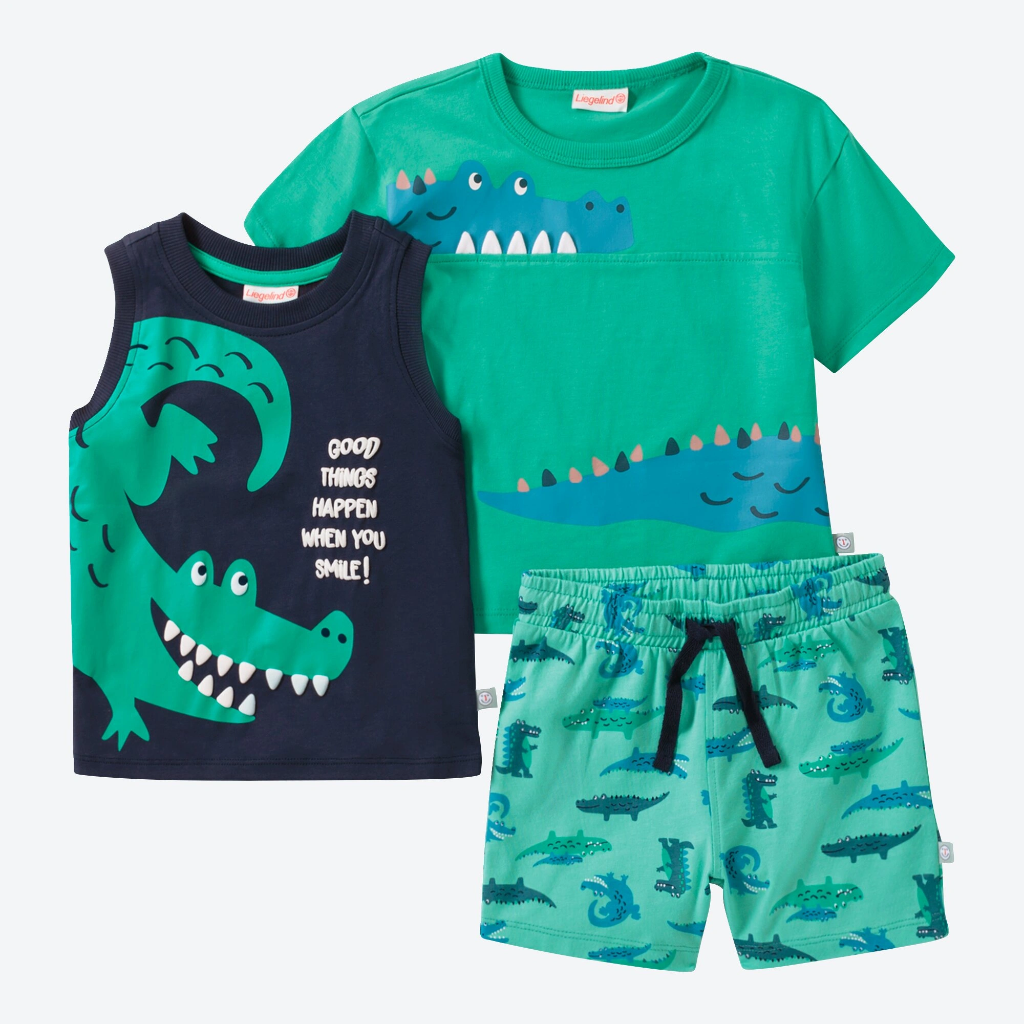 Liegelind 3-in-1 Set Outfit For Boys-Dinosaur
