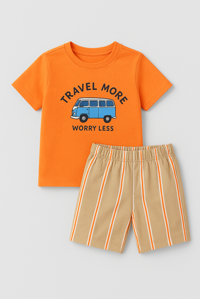 Sinsay Travel More Worry Less 2Pcs Set Outfit For Boys
