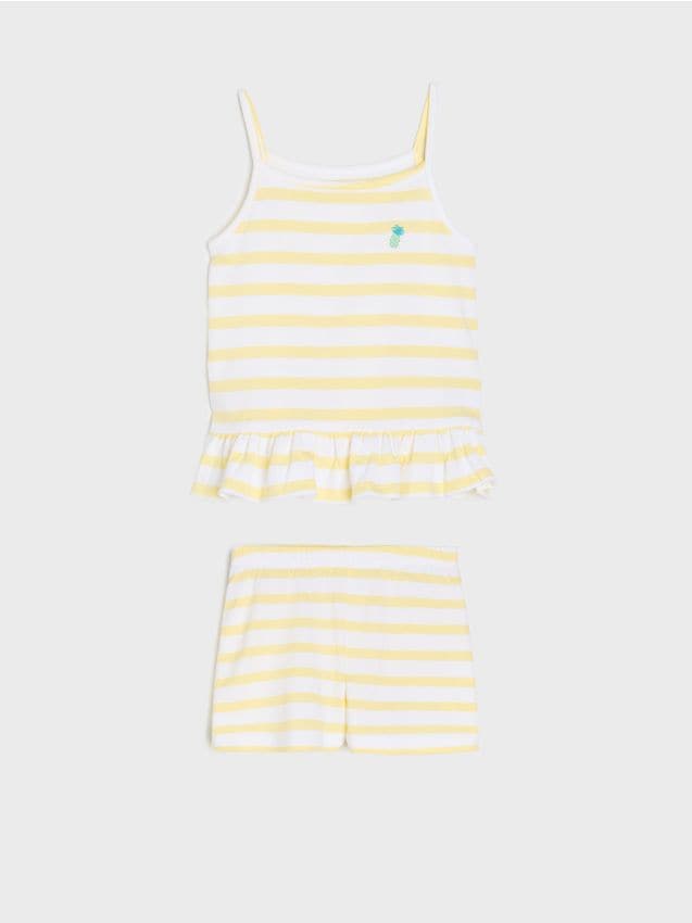 Pineapple Outfit with Yellow Strips 2 pcs set