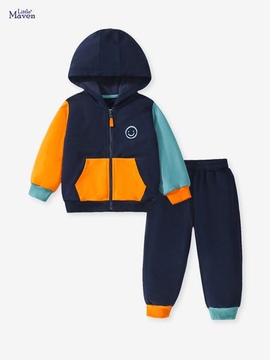 Little Maven  Jogger Set With Hood