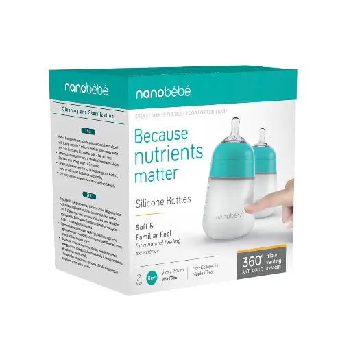 Nano Bebe Because Nutrients Matter Silicon Bottle