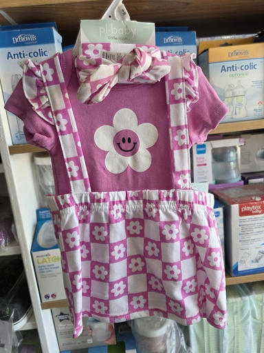 [MB-3820] PL Baby Girls 3pcs Set + Head Band