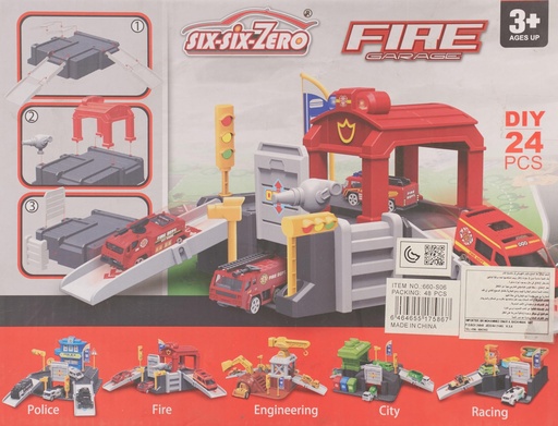 [MB-3972] Rescue Police Fire Fighter Toy Set