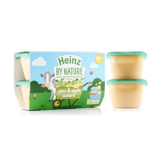 [MB-0925] Heinz Fruity Pear and Apple Custard 4pcs 