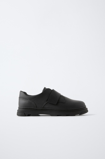Zara boys flip black leather