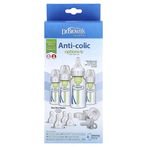 [MB-0772] Dr Browns Breast To Bottle  Pump and Store Anti-Colic Feeding Set