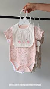 Valiantier Baby Body Suit With Bib Set