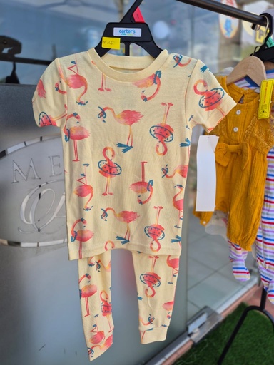 Carter's Child Of Mine Flamingo Sleepsuit 2Pcs Set