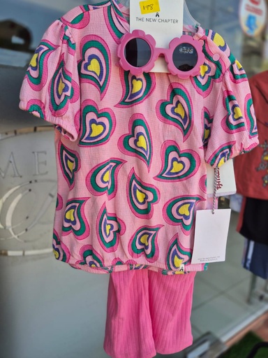 [MB-4086] The New Chapter: 2Pcs Set Outfit With Sunglasses For Girls