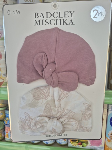 Badgley Mischka Turban Hat 2pcs Set 