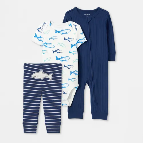 [MB-2796] Carter’s Sleepsuit 3pcs for Boys- Shark 